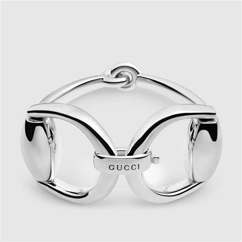 gucci horsebit bracelet gold and silver|Gucci sterling silver heart bracelet.